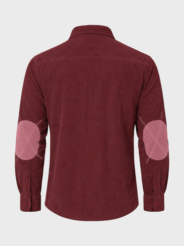 Men's Maroon Regular Fit Solid Casual Shirt