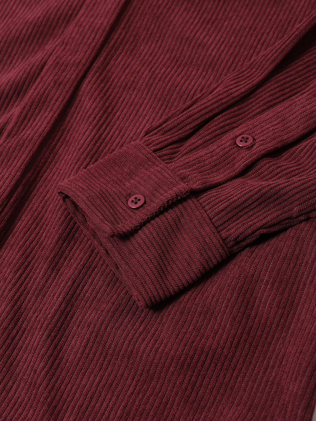 Men's Maroon Regular Fit Solid Casual Shirt