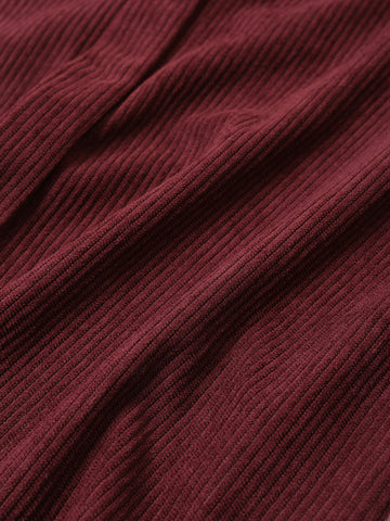 Men's Maroon Regular Fit Solid Casual Shirt