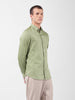 Men's Green Slim Fit Checked Casual Shirt