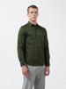 Men's Olive Slim Fit Checked Casual Shirt
