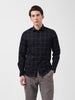 Men's Black Slim Fit Checked Casual Shirt
