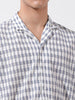 Men's Blue Relaxed Fit Solid Resort Wear Shirt