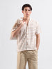 Men's Beige Relaxed Fit Solid Resort Wear Shirt
