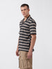 Men's Beige Relaxed Fit Textured Textured Shirt