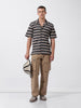 Men's Beige Relaxed Fit Textured Textured Shirt