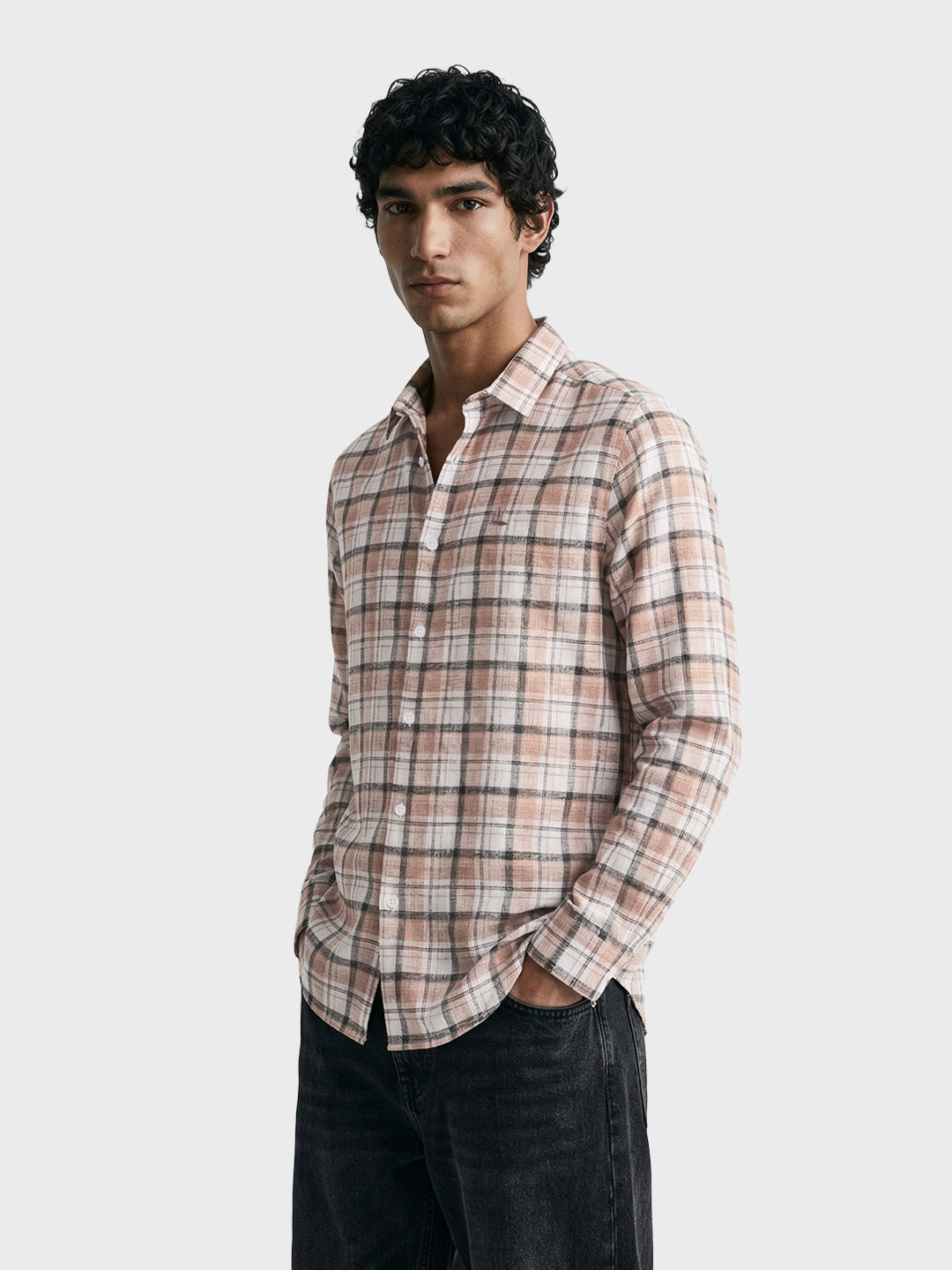Men's Purple Slim Fit Checkered Casual Shirt