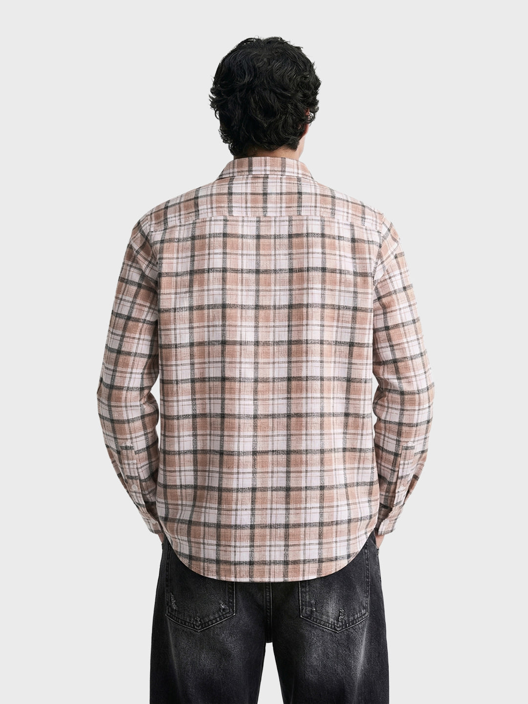 Men's Purple Slim Fit Checkered Casual Shirt