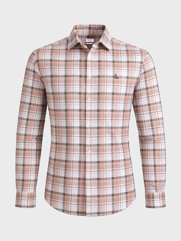 Men's Purple Slim Fit Checkered Casual Shirt