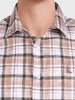 Men's Purple Slim Fit Checkered Casual Shirt