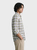 Men's Green Slim Fit Checkered Casual Shirt