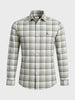 Men's Green Slim Fit Checkered Casual Shirt