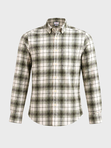 Men's Green Slim Fit Checkered Casual Shirt
