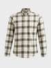 Men's Green Slim Fit Checkered Casual Shirt