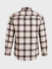 Men's Brown Slim Fit Checkered Casual Shirt