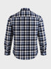 Men's Navy Blue Slim Fit Checkered Casual Shirt