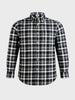 Men's Black Slim Fit Checkered Casual Shirt