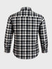 Men's Black Slim Fit Checkered Casual Shirt