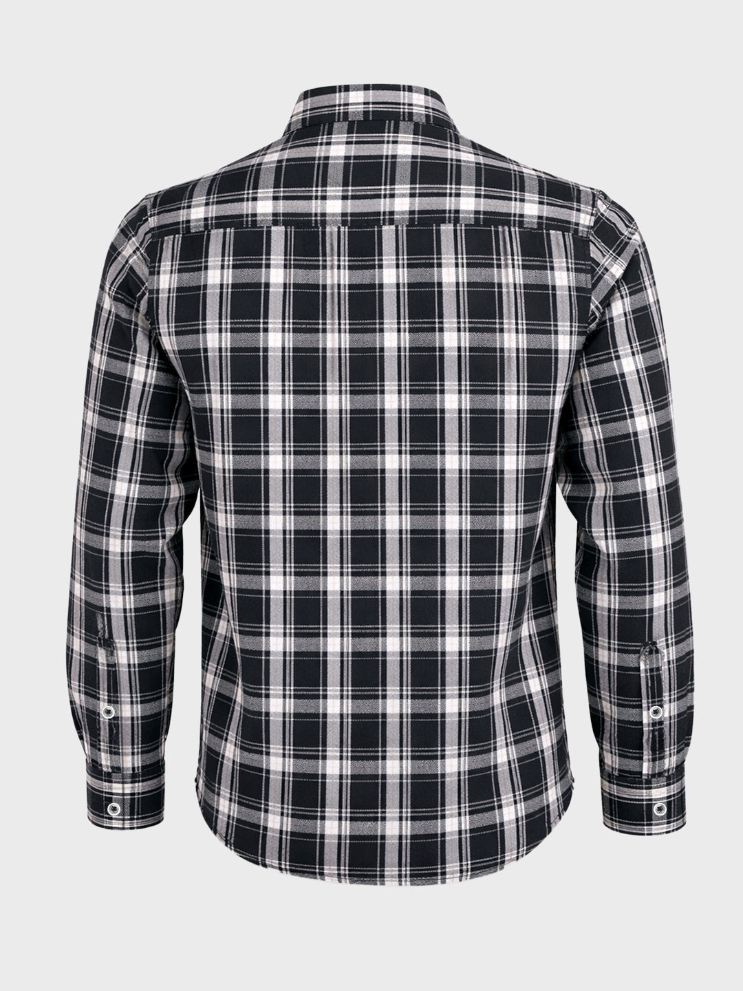 Men's Black Slim Fit Checked Casual Shirt