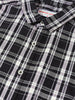 Men's Black Slim Fit Checked Casual Shirt