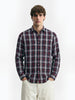 Men's Black Slim Fit Checked Casual Shirt