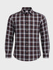 Men's Black Slim Fit Checked Casual Shirt