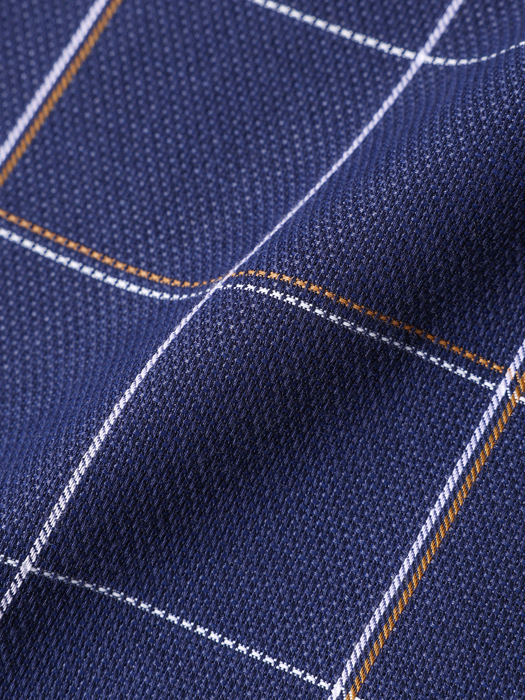 Men's Blue Slim Fit Checked Casual Shirt