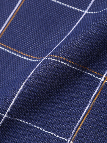 Men's Blue Slim Fit Checked Casual Shirt