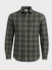 Men's Green Slim Fit Checkered Casual Shirts
