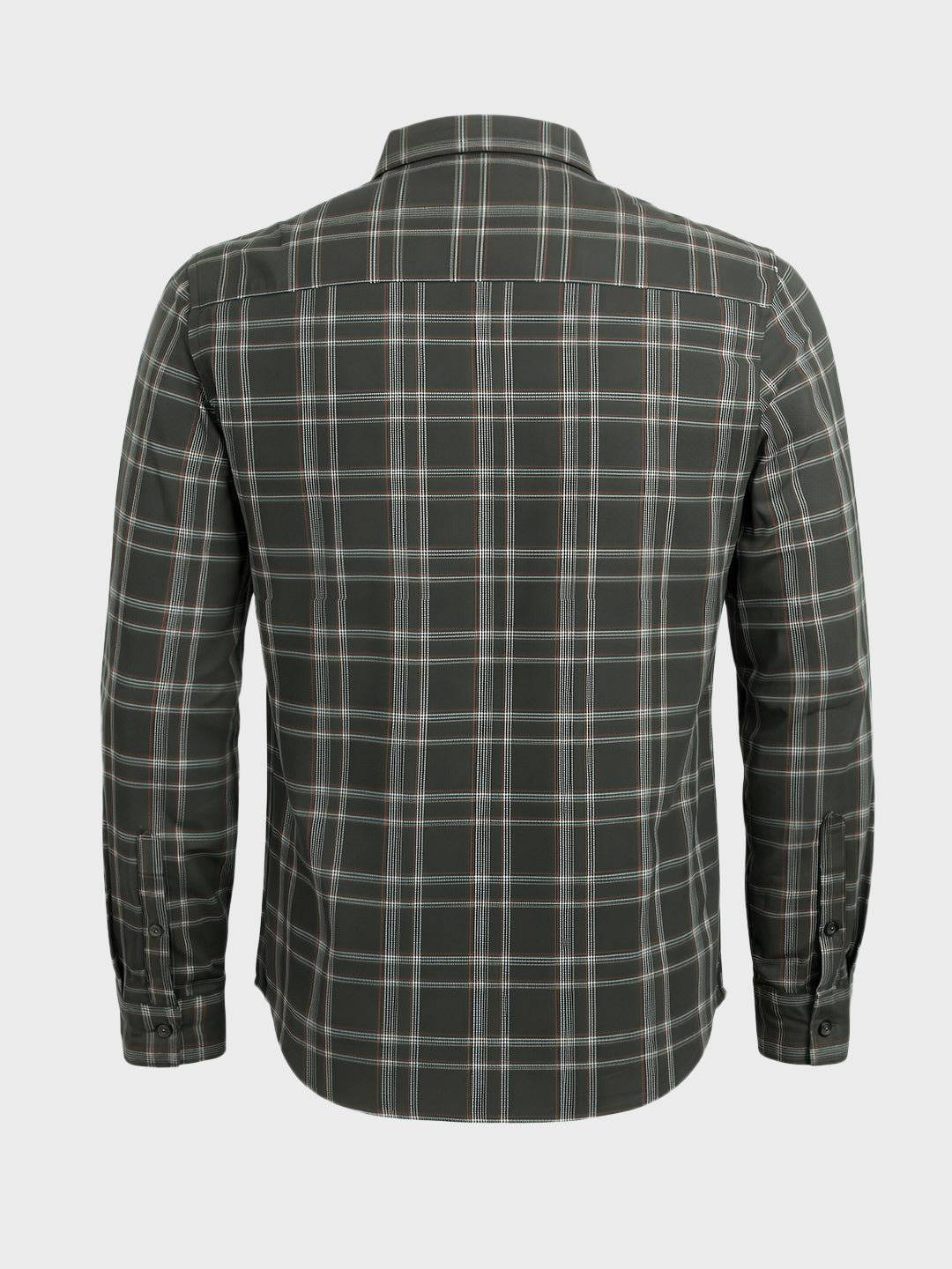 Men's Green Slim Fit Checkered Casual Shirts