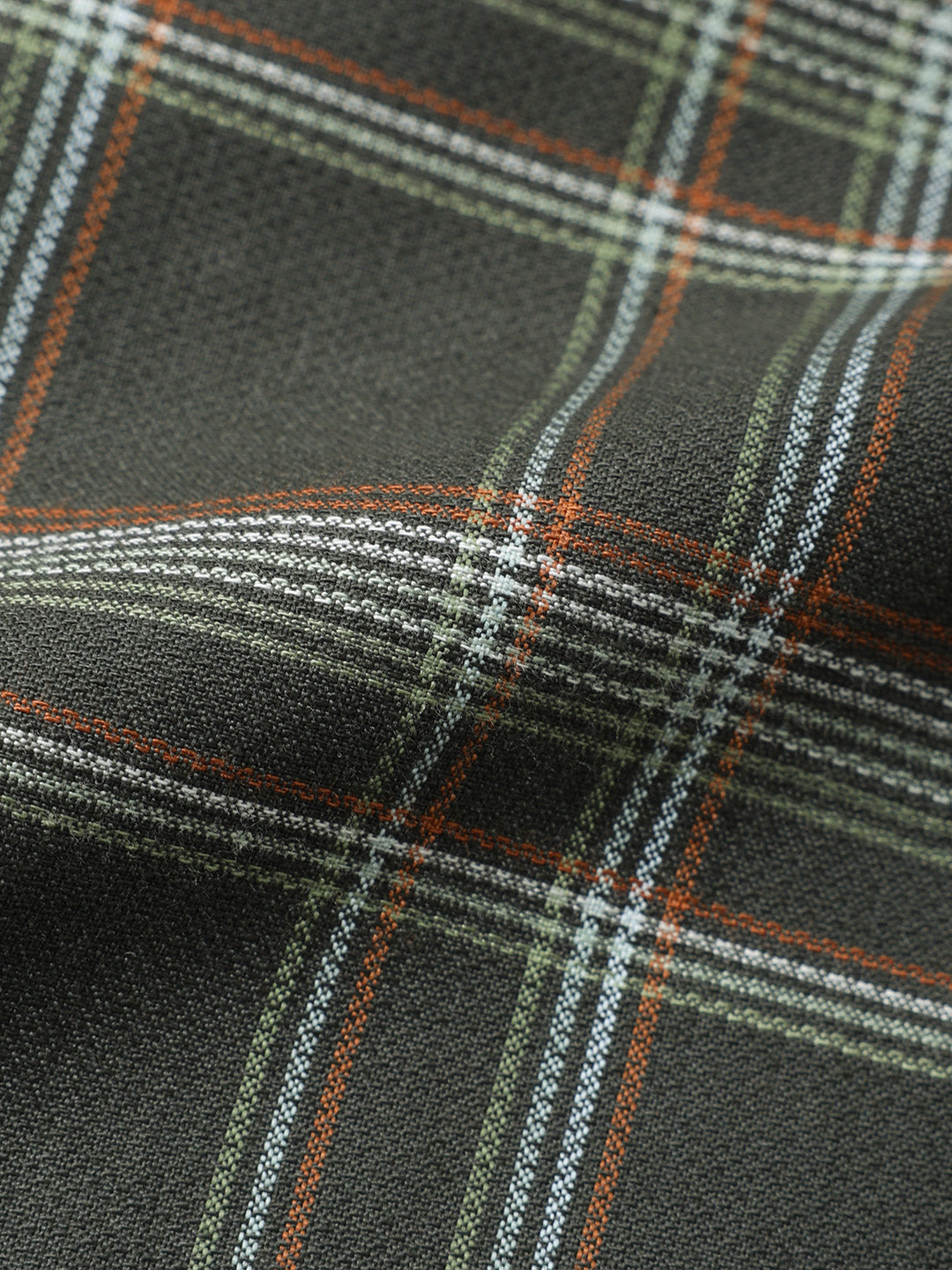 Men's Green Slim Fit Checkered Casual Shirts