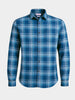 Men's Blue Slim Fit Checkered Casual Shirts