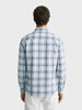 Men's White Slim Fit Checkered Casual Shirts