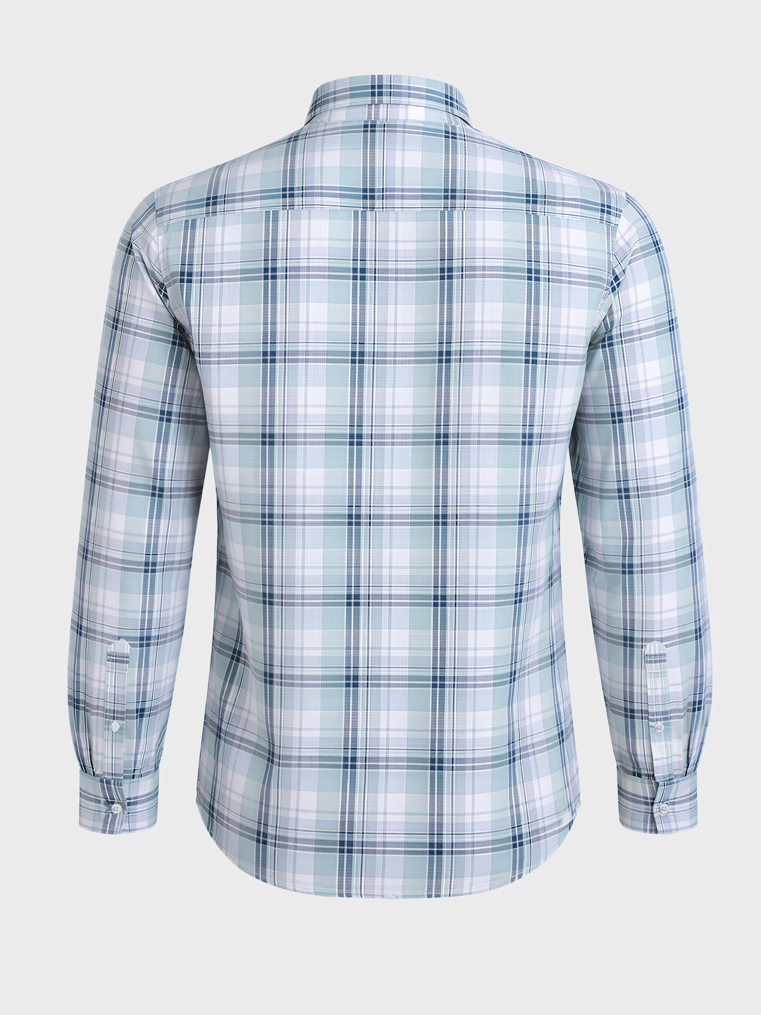 Men's White Slim Fit Checkered Casual Shirts