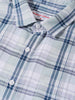Men's White Slim Fit Checkered Casual Shirts