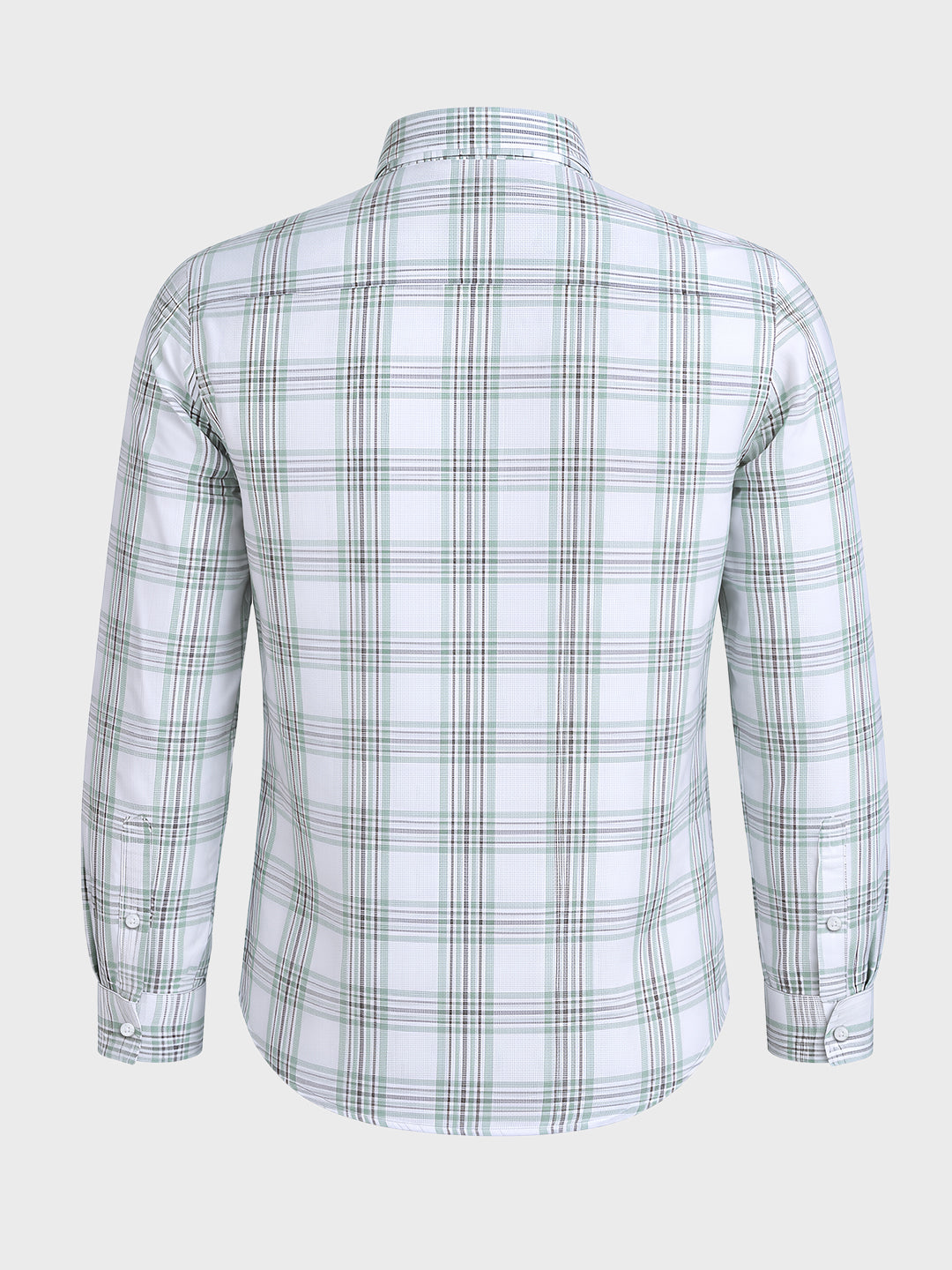 Men's White Slim Fit Checkered Casual Shirts