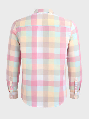 Men's Multicolor Slim Fit Checkered Casual Shirts
