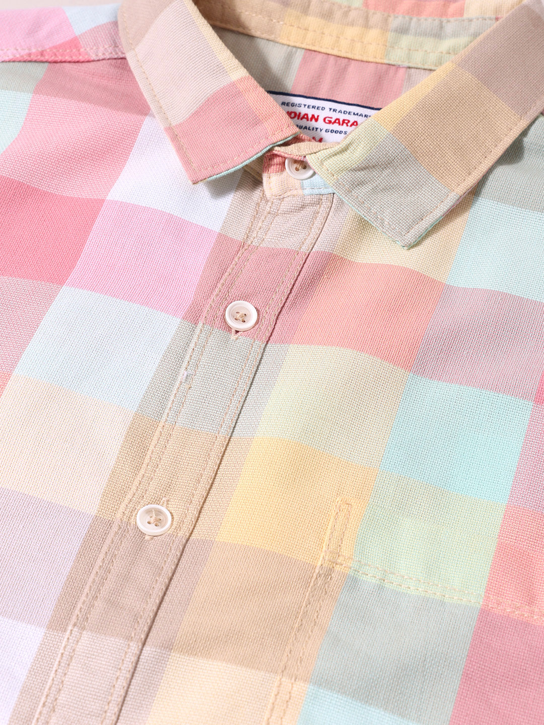 Men's Multicolor Slim Fit Checkered Casual Shirts