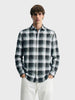 Men's Black Slim Fit Checkered Casual Shirts
