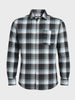 Men's Black Slim Fit Checkered Casual Shirts