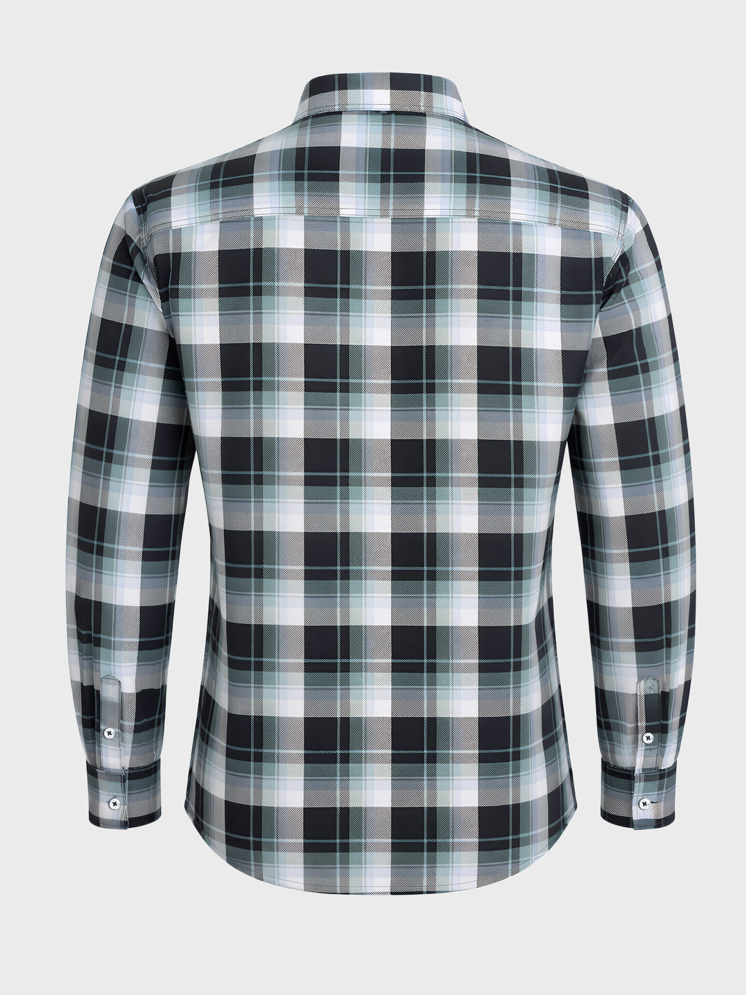Men's Black Slim Fit Checkered Casual Shirts