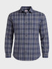 Men's Grey Slim Fit Checkered Casual Shirts