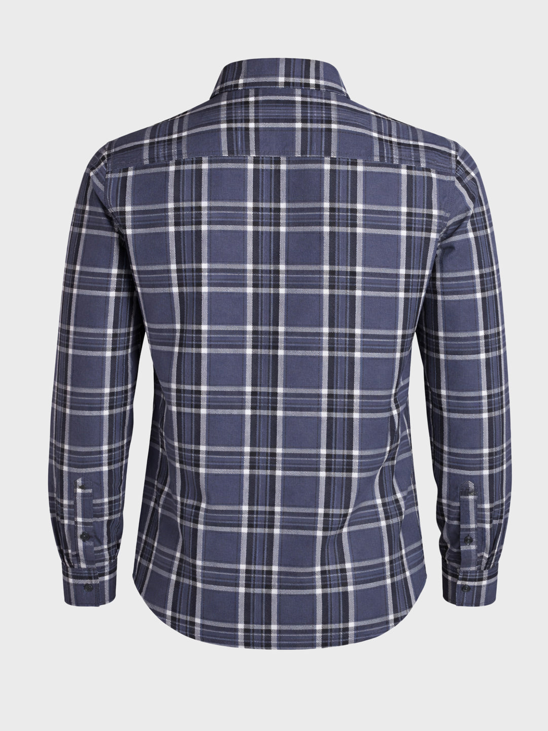 Men's Grey Slim Fit Checkered Casual Shirts