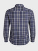 Men's Grey Slim Fit Checkered Casual Shirts