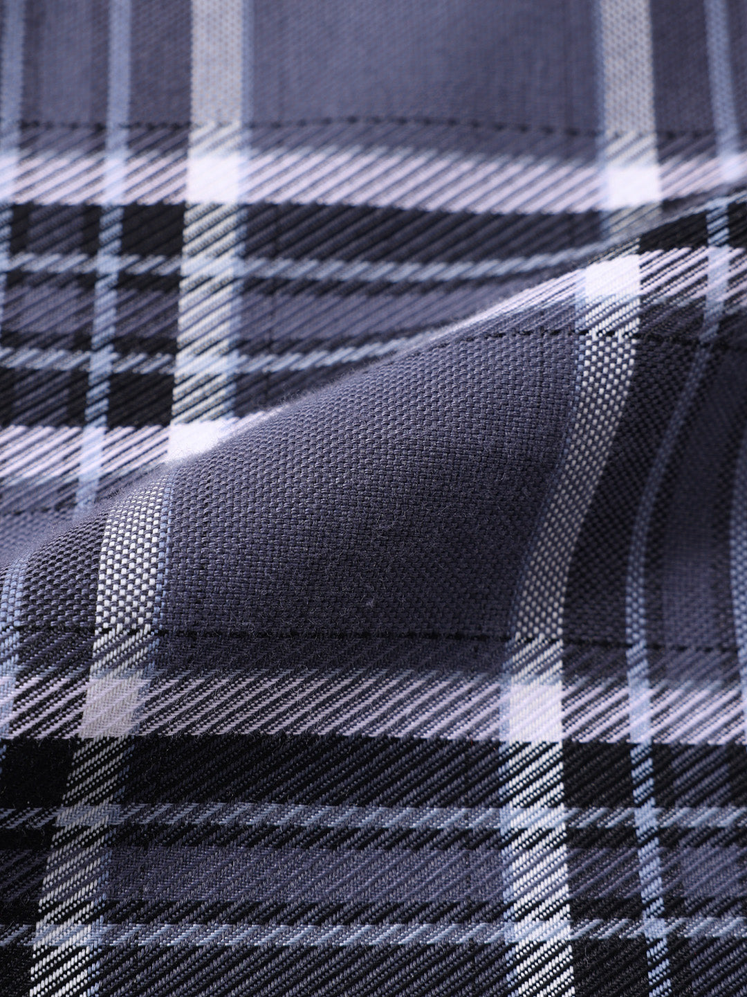 Men's Grey Slim Fit Checkered Casual Shirts