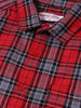 Men's Red Slim Fit Checkered Casual Shirts