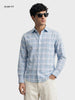 Men's Blue Slim Fit Checked Casual Shirt