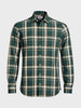 Men's Teal Slim Fit Checked Casual Shirt