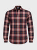 Men's Black Slim Fit Checked Casual Shirt
