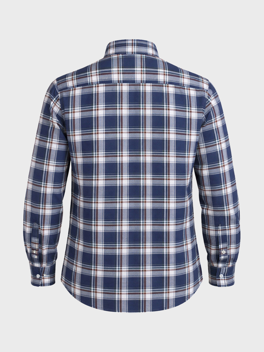 Men's Blue Slim Fit Checked Casual Shirt